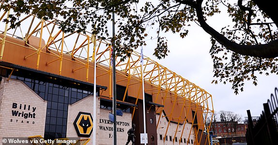 WOLVERHAMPTON, ENGLAND - NOVEMBER 02: General view outside the stadium ahead of the Premier League match between Wolverhampton Wanderers FC and Crystal Palace FC at Molineux on November 02, 2024 in Wolverhampton, England. (Photo by Jack Thomas - WWFC/Wolves via Getty Images)