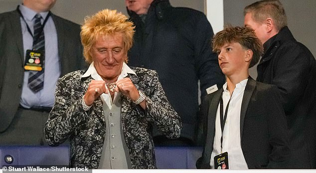 The 79-year-old was with his youngest son Aiden, 13, supporting Celtic during their 6-0 win against Aberdeen sending them to the final in December