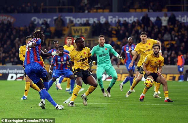 Travoh Chalobah scored his first Crystal Palace goal to open the scoring on the hour mark