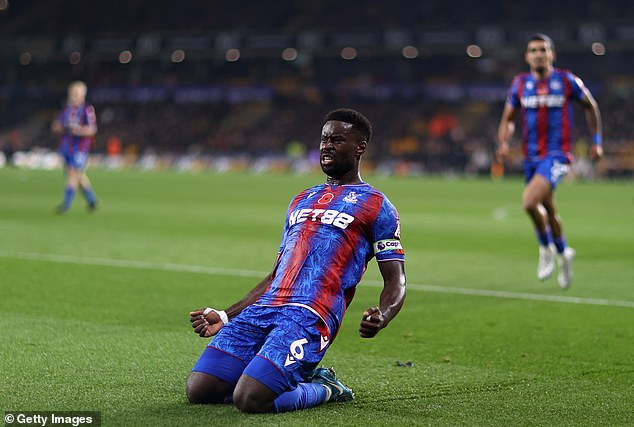 Marc Guehi earned Crystal Palace a point against Wolves at the Molineux on Saturday