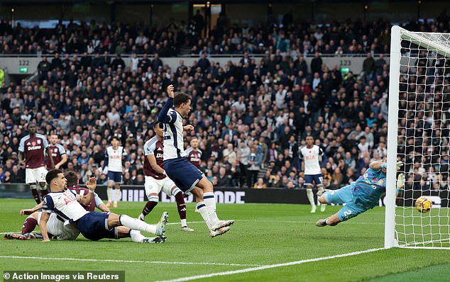 Son Heung-min gained a yard on his man on the left flank before whipping an inch perfect ball into the path of Brennan Johnson who made no mistake