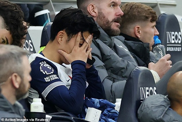 Son looked visibly angry when he was dragged off as Postecoglou aimed to manage the forward's minutes