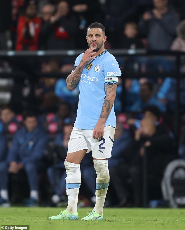 Kyle Walker had a day to forget as Manchester City were beaten 2-1 by Bournemouth