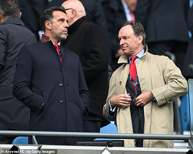 Mail Sport understands there has been a dilution of Edu’s power behind the scenes. It is said that Tim Lewis (right), owner Stan Kroenke’s family lawyer, has seen his influence grow