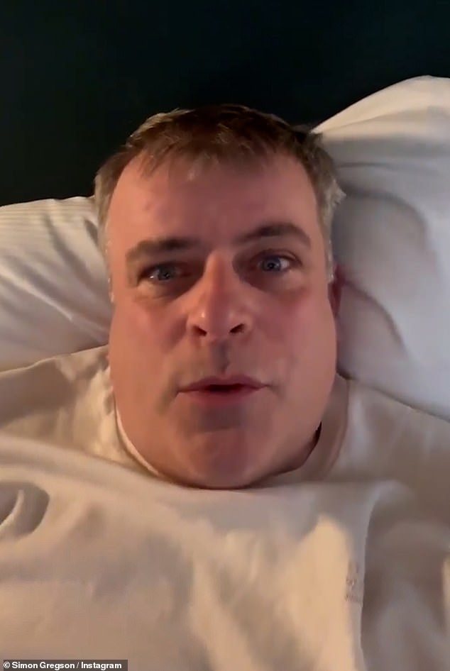 Simon Gregson was inundated with well wishes from friends and followers after he issued a health update on social media