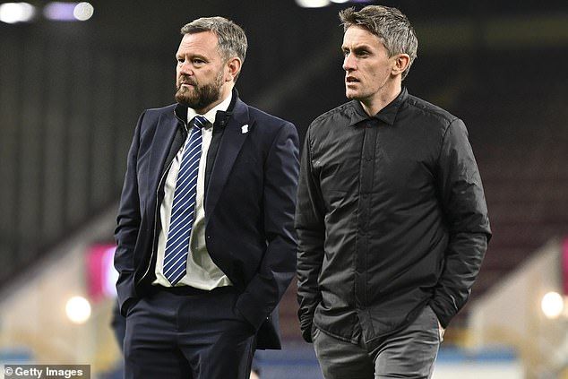 Ipswich chairman Mark Ashton (left) revealed that he called Howard Webb and demanded clarity from the referees chief after VAR drama on the weekend