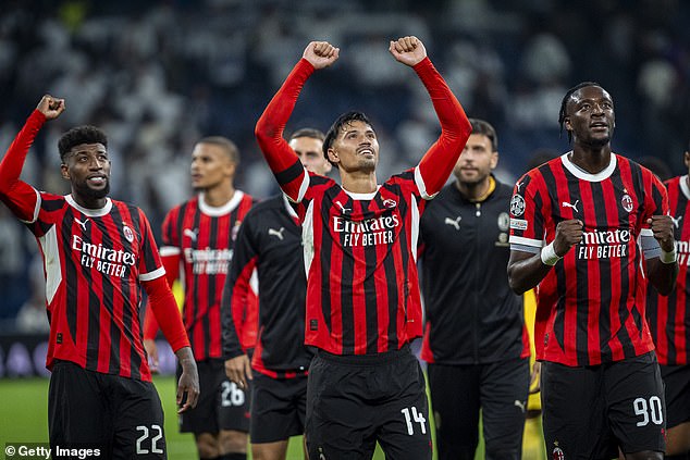 Milan climb up to 18th in the standings and level on points with the 15-time winners