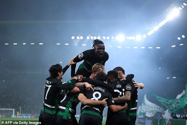 Sporting Lisbon triumphed 4-1 over the Premier League club to inflict their third loss in a row