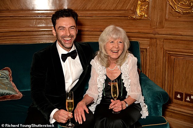 Aidan and Jilly had a giggle as they enjoyed a glass of champagne