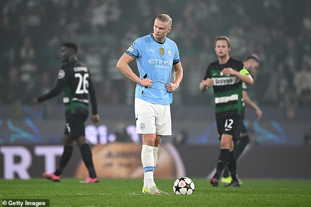 Manchester City had an evening to forget as they lost 4-1 Sporting Lisbon on Tuesday night