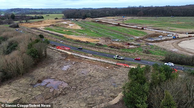 Trees and hedge rows have already been removed as ground works take place in the area