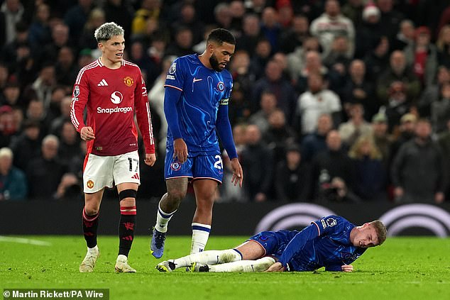 Palmer was left in agony on the pitch and later limped out of Old Trafford