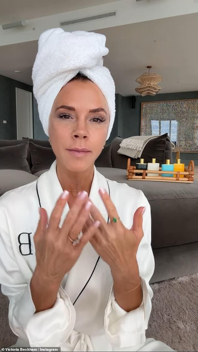 The Spice Girls star took to Instagram on Thursday and shared a video of herself in a white robe as she filled fans in on the range