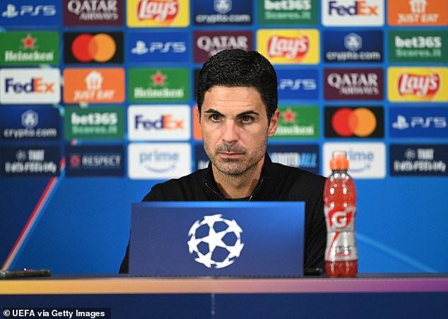 Arteta cut a defensive figure when discussing Arsenal's narrow defeat to Inter Milan