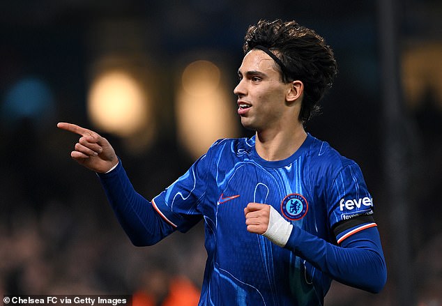 Joao Felix (pictured) netted twice on the night, with fellow forward Christopher Nkunku also grabbing a brace