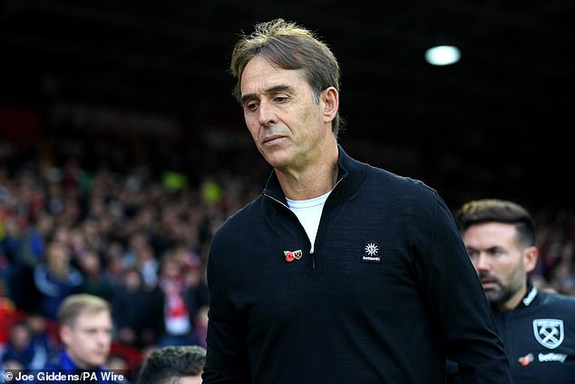 Julen Lopetegui has come under pressure after West Ham's poor start to the 2024-25 season