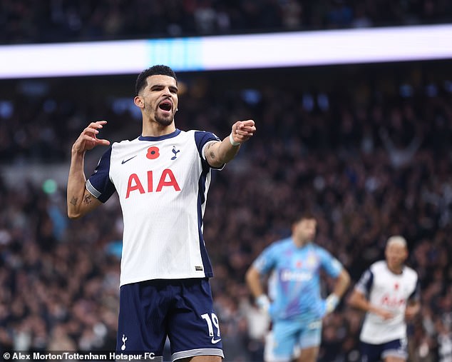 The forward had just teed up Dominic Solanke with a delightful cross to put Spurs 3-1 up