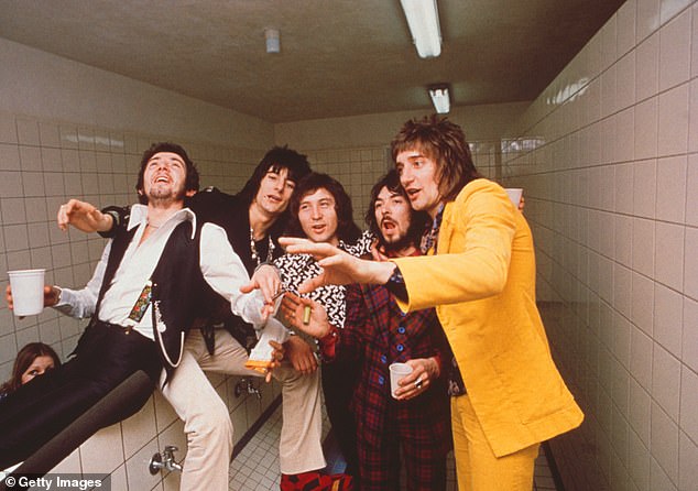 The singer has reunited with his bandmates for the film and they are also working on a new album (L-R Ian McLagan, Ronnie Wood, Kenney Jones, Ronnie Lane and Rod Stewart, 1971)