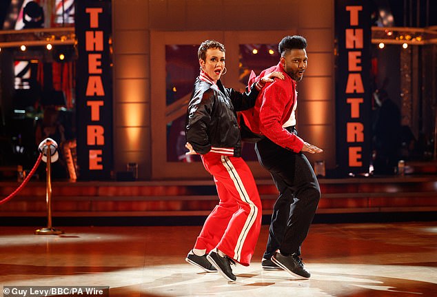 The dancer, 34, admitted she was 'heartbroken' after she had to pull out of the competition , with JB, 37, continuing with a new professional, Lauren Oakley (pictured)