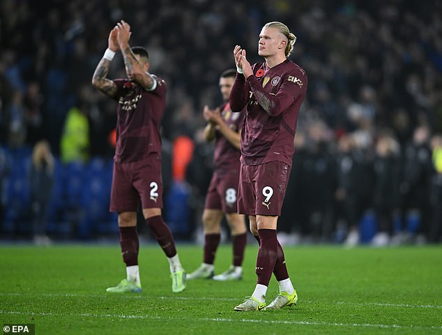 Premier League champions City lost for the fourth game in a row as Brighton beat them 2-1