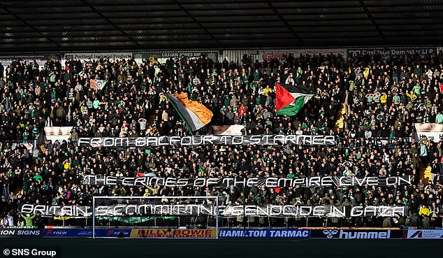 Celtic supporters loudly booed during a minute's silence on Remembrance Sunday