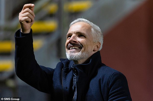 Jim Goodwin enjoyed a 3-0 victory against Ross County that kept his team fourth in the table