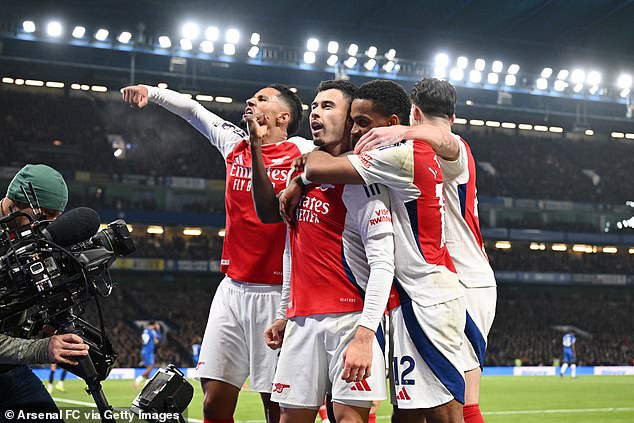 Gabriel Martinelli opened the scoring with a neat near-post finish at Stamford Bridge