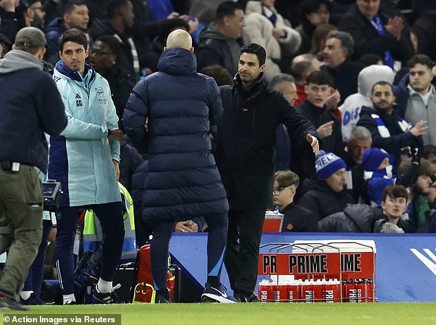 Maresca (left) has only managed Chelsea since summer, while Mikel Arteta (right) has been at Arsenal's helm since 2019