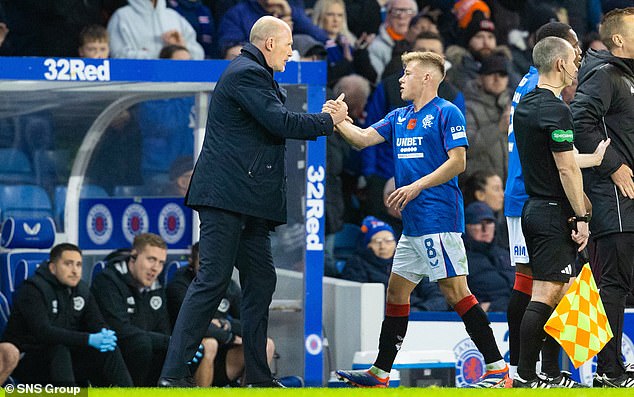 There were boos around Ibrox when Clement replaced Barron with 20 minutes remaining