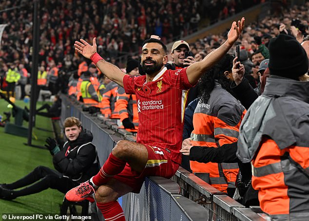 Mohamed Salah inspired Liverpool to a dominant 2-0 victory over Aston Villa later that evening, extending the Reds' lead at the summit of the Premier League table to five points