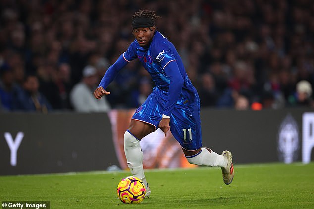 Noni Madueke stormed off down the tunnel with his side 1-0 down against Arsenal on Sunday