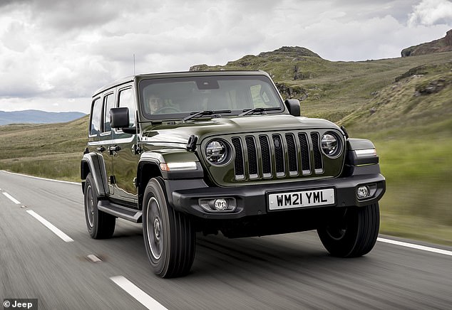 The range-topping Jeep Wrangler Rubicon, which costs from £63,125, is another car that sits in the highest VED banding