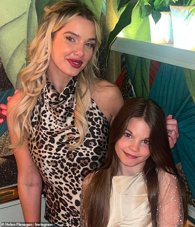 The Celebs Go Dating star seemed happier than ever as she cosied up to her dapper partner and posed with his daughter