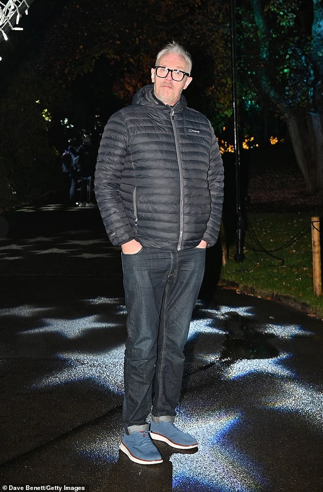 Greg Davies appeared in high spirits at the event