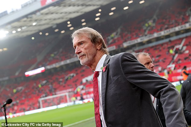 Man United’s commitment to their women’s team has come under scrutiny after they moved them out of their training facility to accommodate the men’s side (pictured - Sir Jim Ratcliffe)