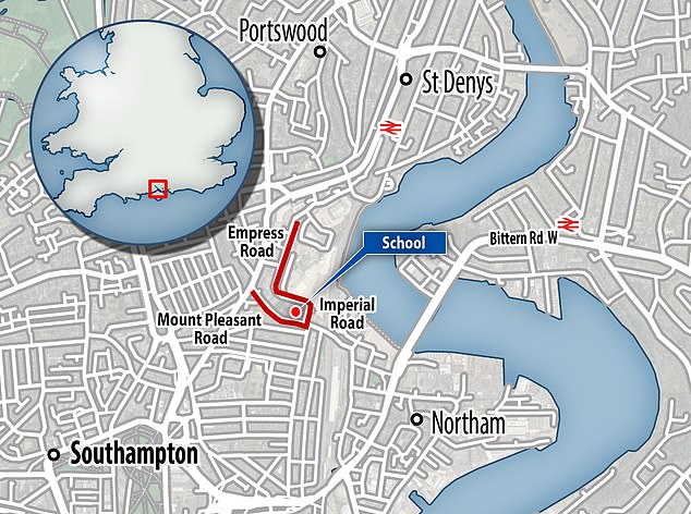 A map showing Southampton's 'red light district' spanning from Empress Road, through to Imperial Road and Mount Pleasant Road