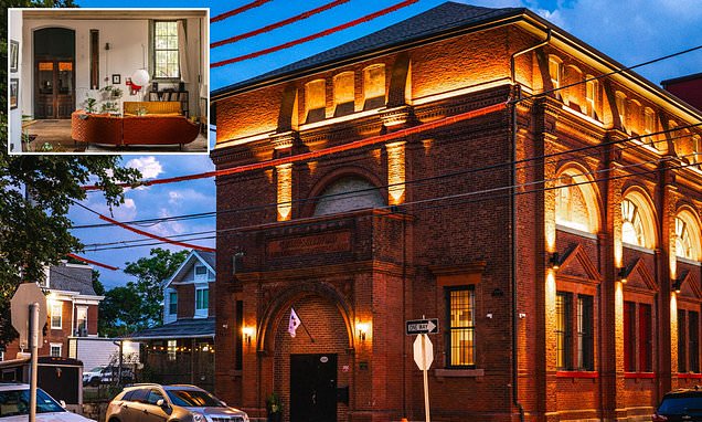 Historic red brick bank is transformed into stunning mansion and listed for staggering sum