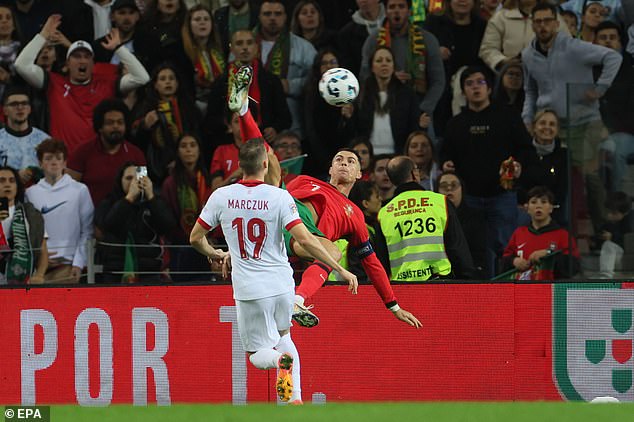 Ronaldo scored an incredible bicycle kick in the dying embers of the match in Porto