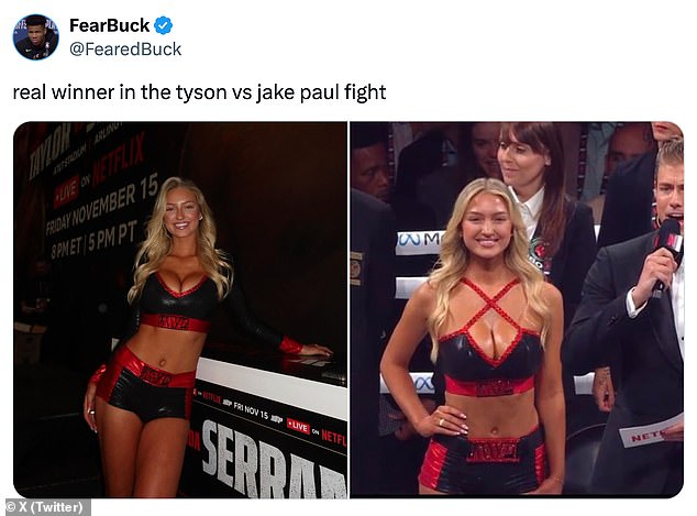 One fan on social media said that Thomas was the 'real winner in the Tyson vs Jake Paul fight'