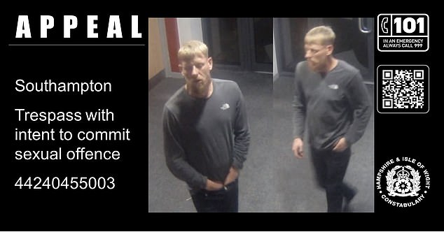 Hampshire Police have released CCTV images of a man they would like to speak to in connection with the incident