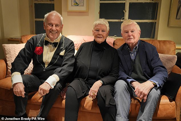 Judi was also joined by broadcaster Gyles Brandreth and actor Derek Jacobi at the charity gala A Marvellous Party