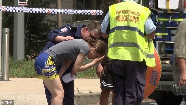 Relatives of the little boy were comforted by emergency services