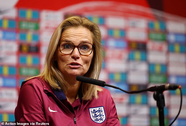 Lionesses boss Sarina Wiegman was also pressed on the matter during a press conference on Tuesday afternoon, with the England boss also expressing her 'disappointment' at the abuse