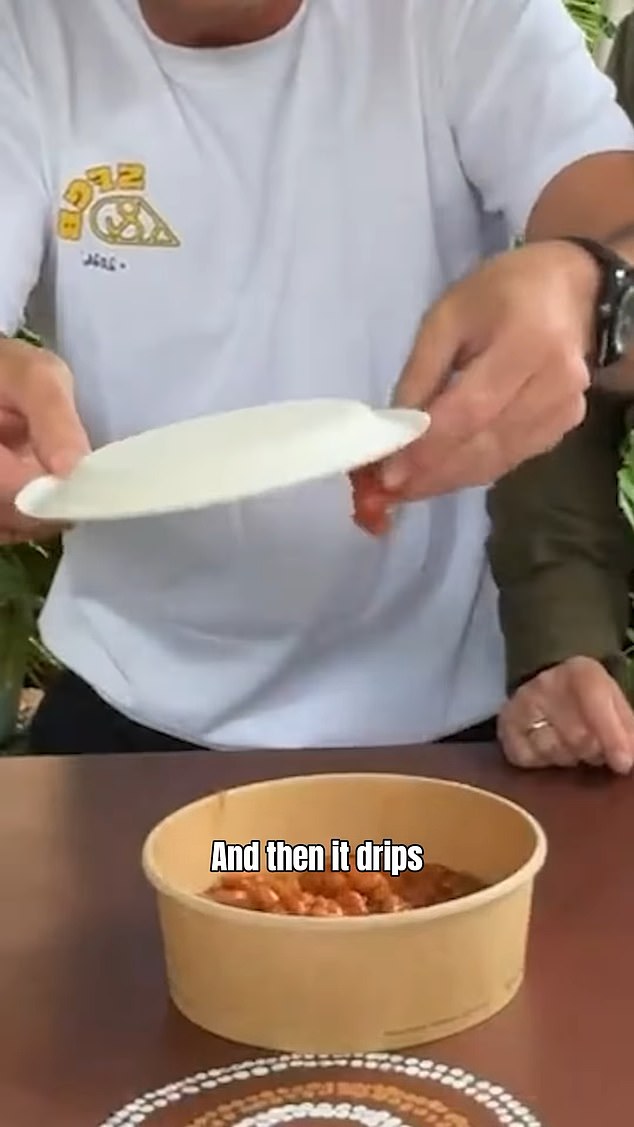 In a clip shared to TikTok Ant used a bowl of bakes beans and a paper plate to demonstrate