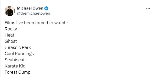 Back in 2014, Owen previously claimed that he 'hated films' and said he'd only watched eight