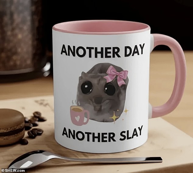 Pictured: The hamster mug inspired by the 'Just a Girl' trend that took TikTok by storm earlier this year