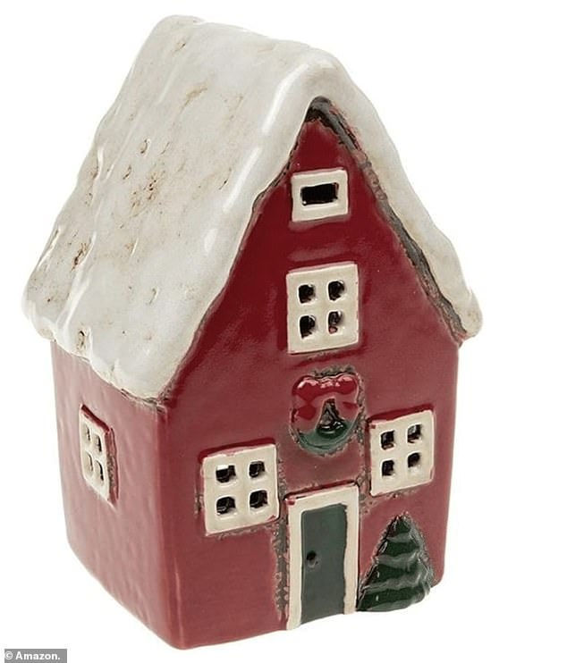 This Amazon Christmas chalet ornament (pictured) retails for £13 - while the Edinburgh market offerings seem to start from £27