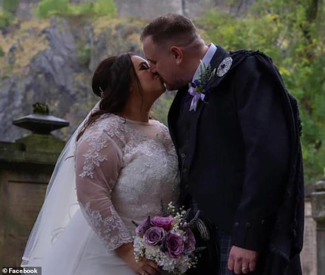 Stephanie's death came just weeks after she celebrated her first wedding anniversary with her husband Ryan in October (pictured)