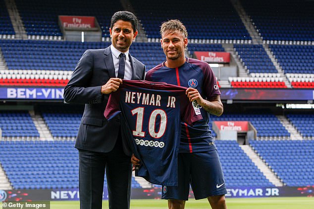 French giants PSG are third having brought in the likes of Brazilian star Neymar in recent years