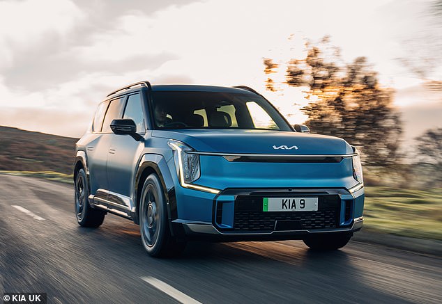 At 198cm wide, the electric Kia EV6 is one of the broadest cars in showrooms today. It would be impossible to park one in a single garage as owners would have just 27.5cm of space to open the doors